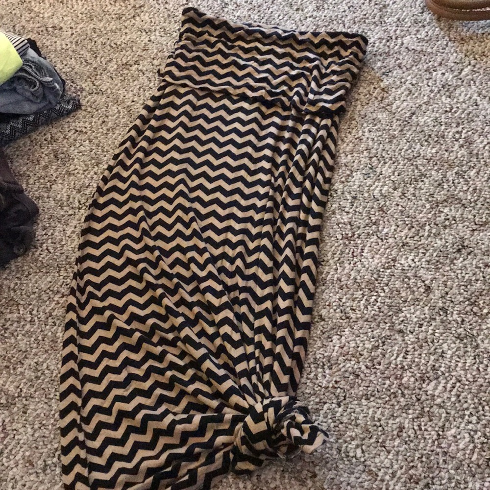 Stripped maxi skirt
